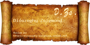 Diószeghy Zsigmond névjegykártya